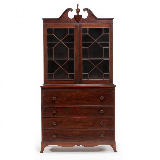 federal-mahogany-bookcase-secretary