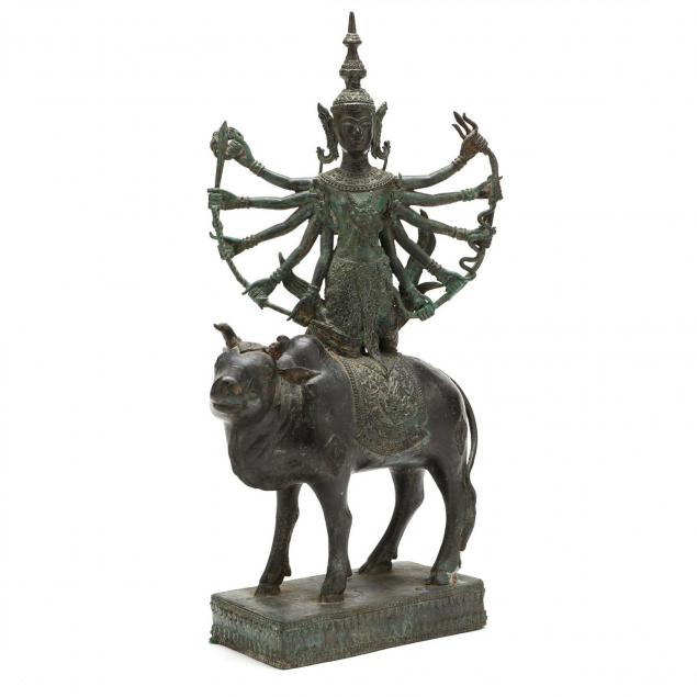 thai-ten-armed-shiva-riding-on-nandi