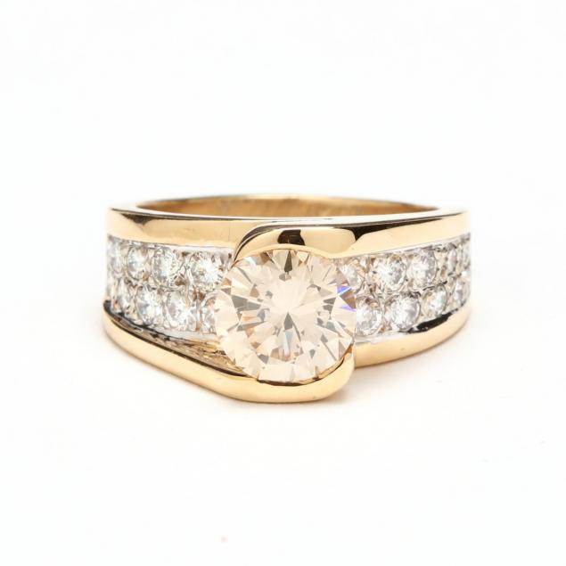 14kt-colored-diamond-and-diamond-ring