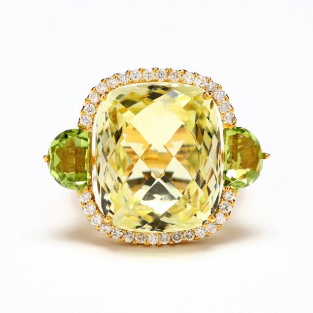 18kt-green-quartz-tourmaline-and-diamond-ring