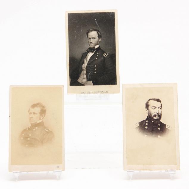 three-cdvs-of-union-generals-from-lithographs