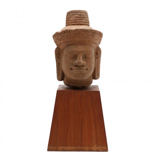 sandstone-carved-dvarapala-head