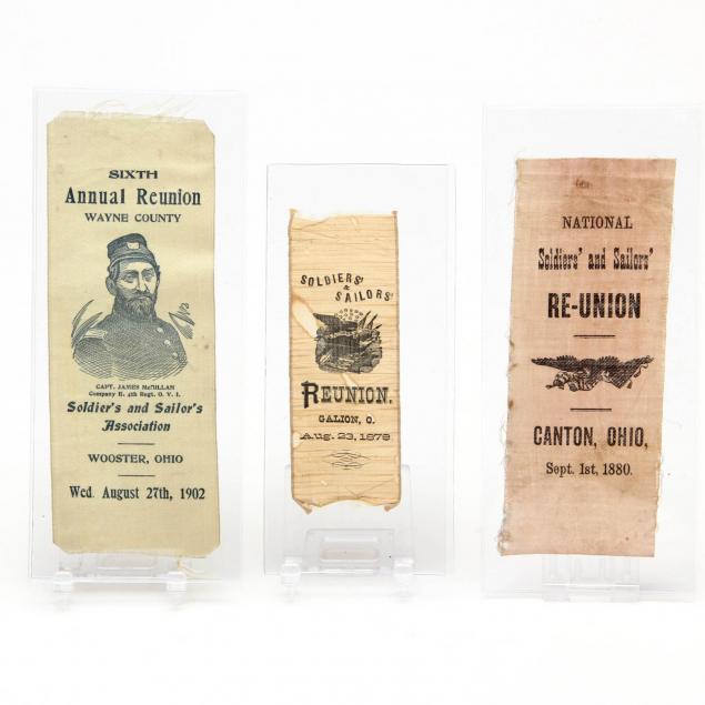 three-ohio-civil-war-veteran-reunion-ribbons