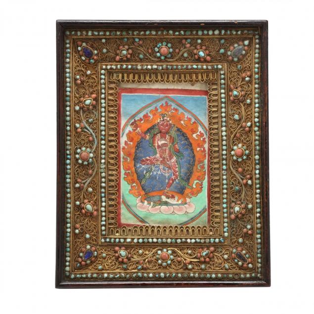 jeweled-frame-with-vajrayogini-painting