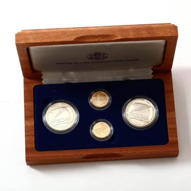 1987-united-states-constitution-gold-and-silver-four-coin-set