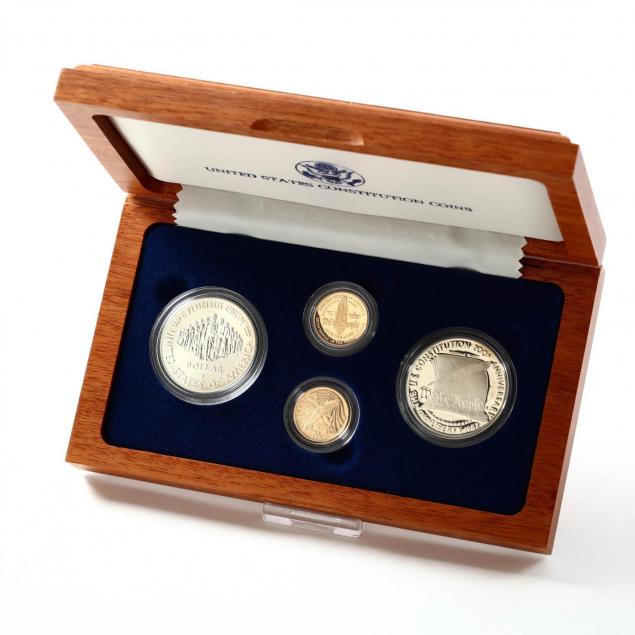 1987-united-states-constitution-gold-and-silver-four-coin-set