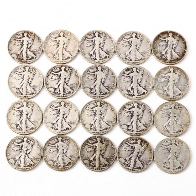 mixed-date-mint-roll-of-circulated-walking-liberty-halves