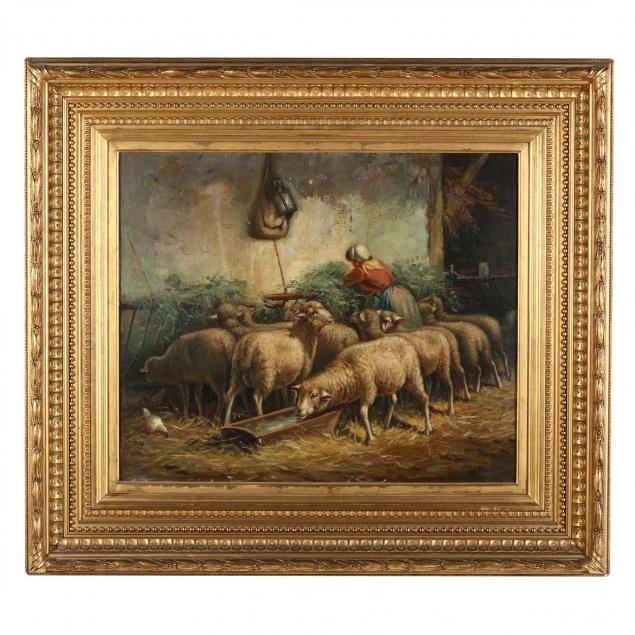 william-stanley-english-19th-century-feeding-the-sheep