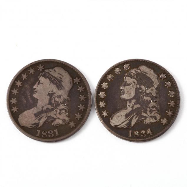 two-capped-bust-half-dollars