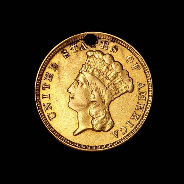 1854-3-gold-indian-princess-holed