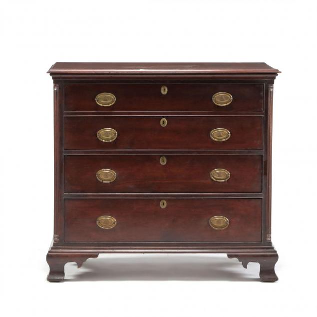 new-england-chippendale-cherry-chest-of-drawers