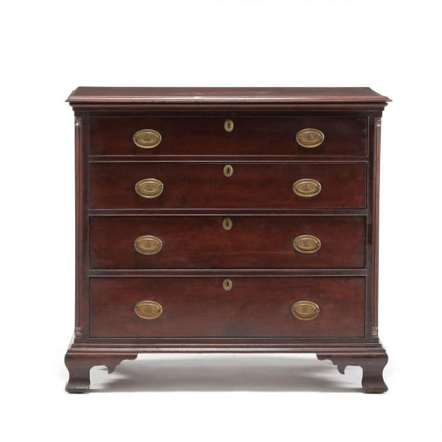 new-england-chippendale-cherry-chest-of-drawers