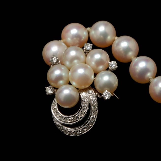 14kt-cultured-pearl-and-diamond-lariat-signed
