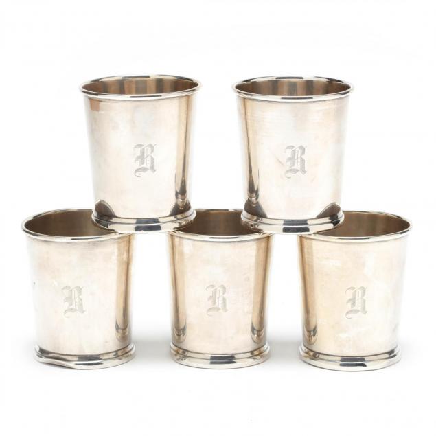 set-of-five-sterling-silver-mint-juleps-by-preisner