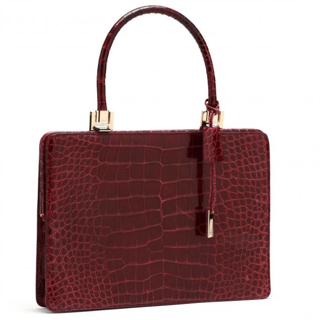 vintage-burgundy-crocodile-handbag-gucci