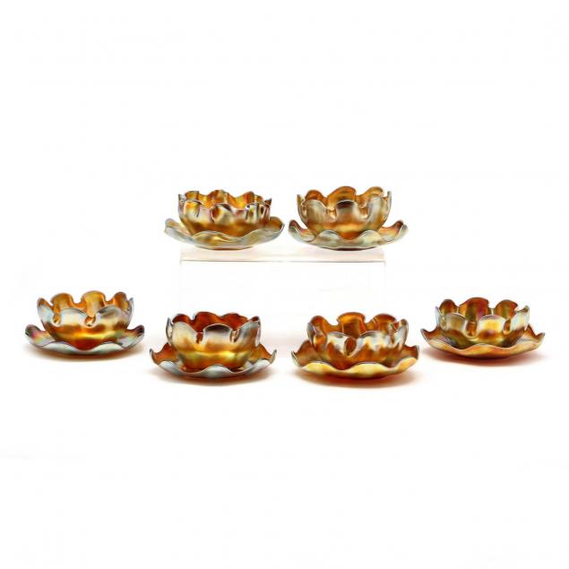 l-c-tiffany-favrile-fingerbowl-set