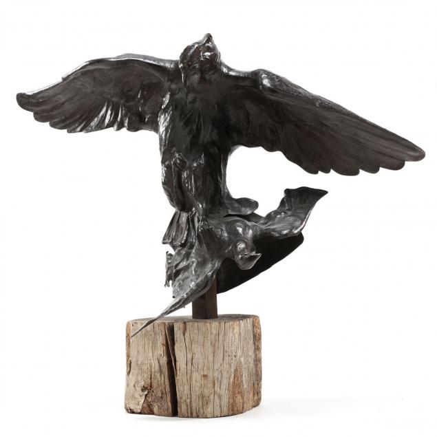 copper-sculpture-of-an-eagle