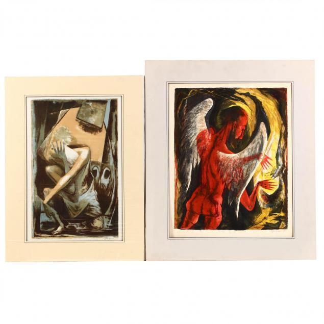 benton-murdoch-spruance-am-1904-1967-two-figural-lithographs