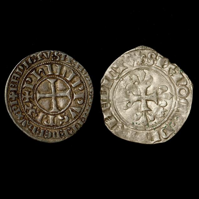 two-medieval-french-silver-coins