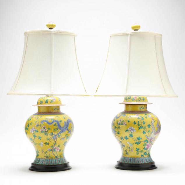 pair-of-chinese-yellow-ground-ginger-jar-lamps