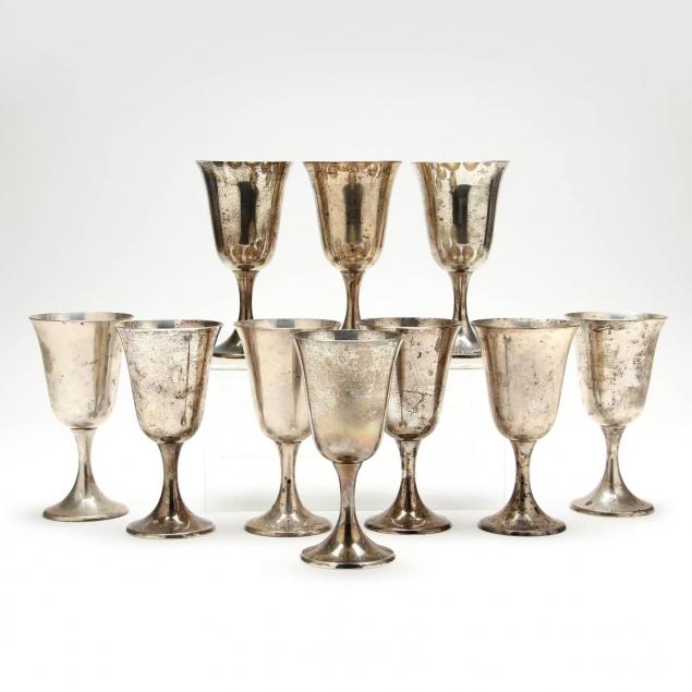 set-of-10-gorham-sterling-silver-goblets