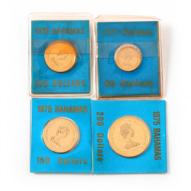 bahamas-1975-uncirculated-gold-four-coin-set