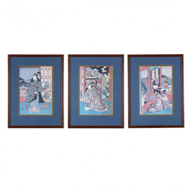 group-of-three-japanese-woodblock-prints-by-utagawa-kuniteru
