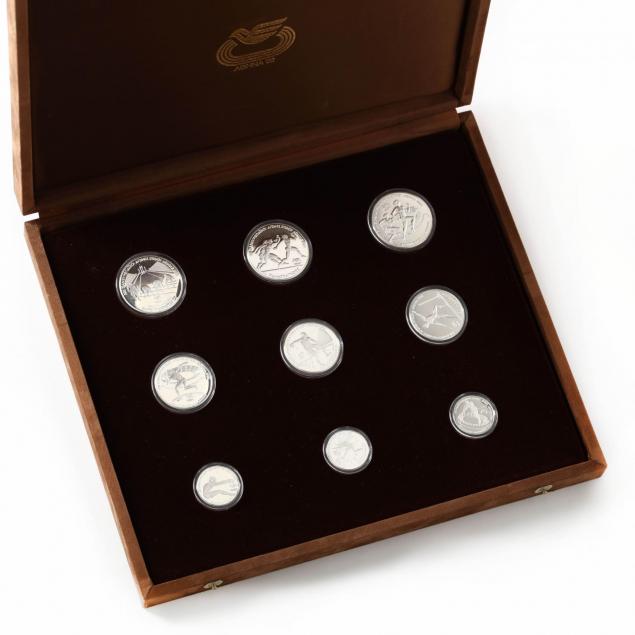 greece-1982-athens-olympic-silver-nine-coin-proof-set