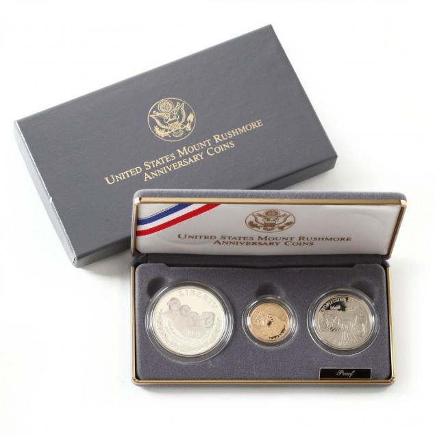 1991-mount-rushmore-gold-and-silver-3-coin-proof-set