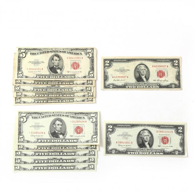 twelve-12-red-seal-united-states-notes