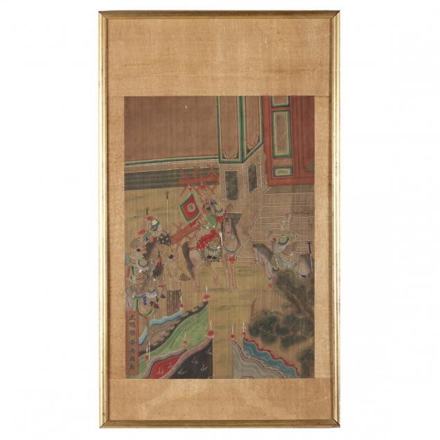 chinese-painting-of-battle-guard-on-horses