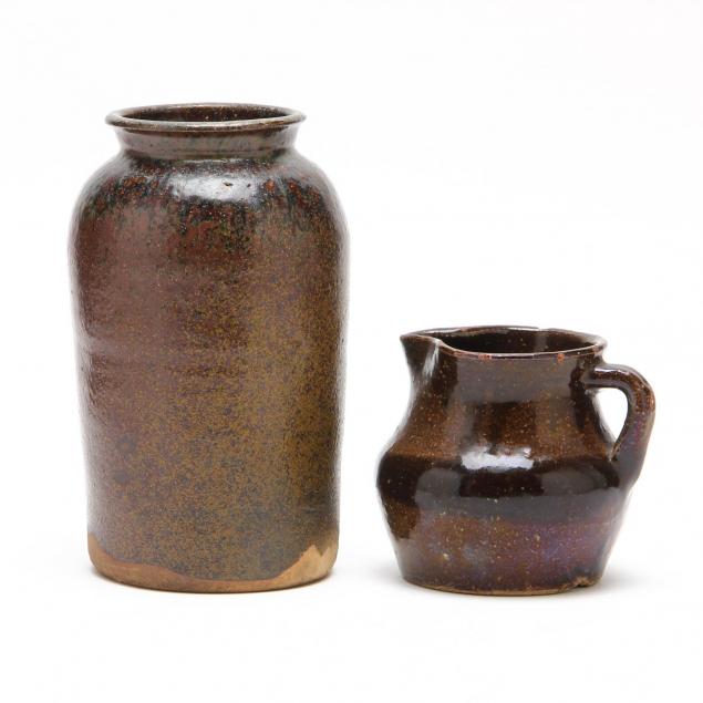 two-early-pieces-penland-pottery-candler-nc