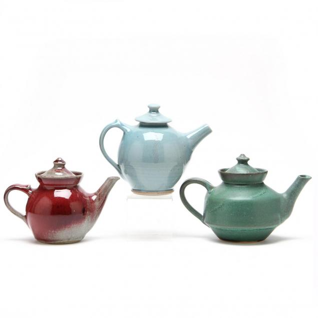 three-nc-pottery-lidded-teapots