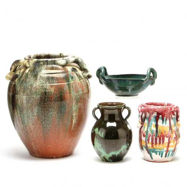 group-of-a-r-cole-pottery
