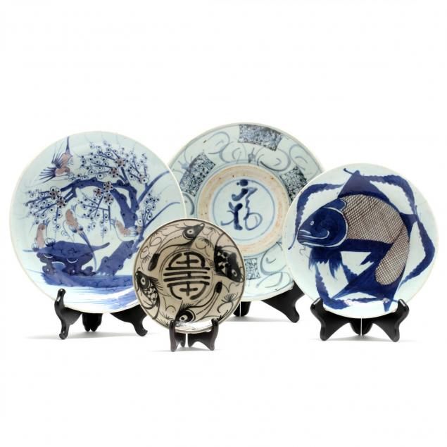 four-chinese-blue-and-white-plates