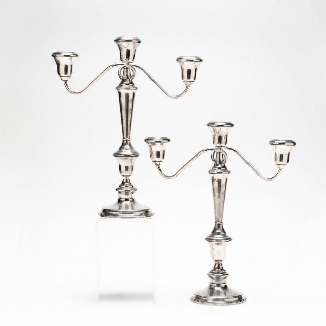 pair-of-sterling-silver-convertible-three-light-candelabra