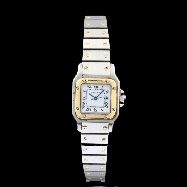 lady-s-stainless-steel-and-gold-santos-watch-cartier