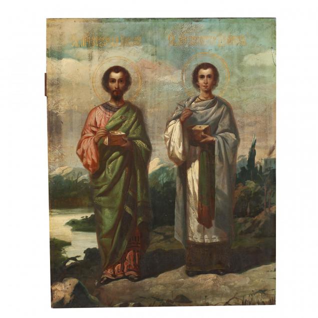 large-russian-icon-depicting-saints-cosmas-and-damian