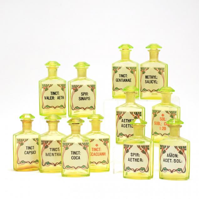 set-of-twelve-yellow-uranium-glass-apothecary-bottles