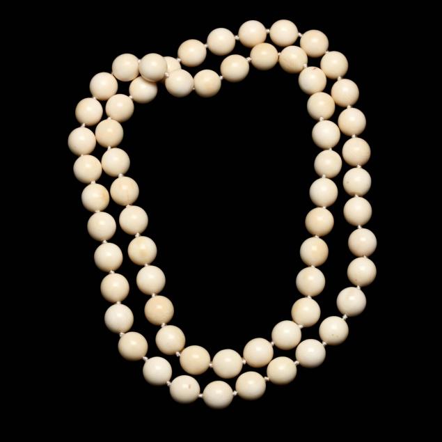 vintage-ivory-bead-necklace