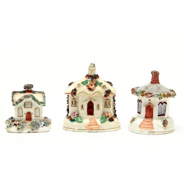 three-antique-staffordshire-cottages