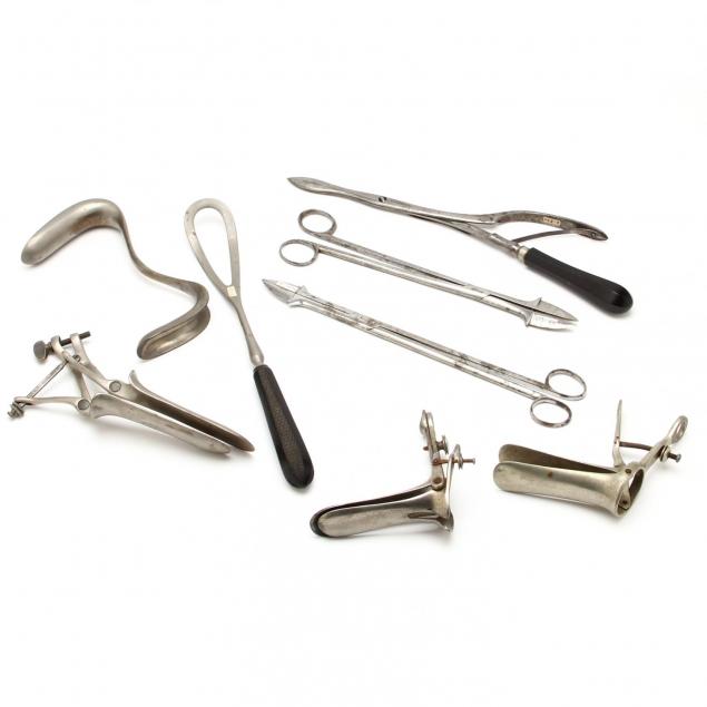 eight-varied-antique-obstetrical-instruments
