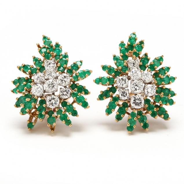 18kt-emerald-and-diamond-earrings