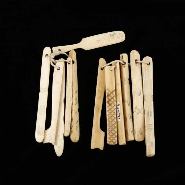 two-groups-of-ivory-teething-sticks-twelve-in-total