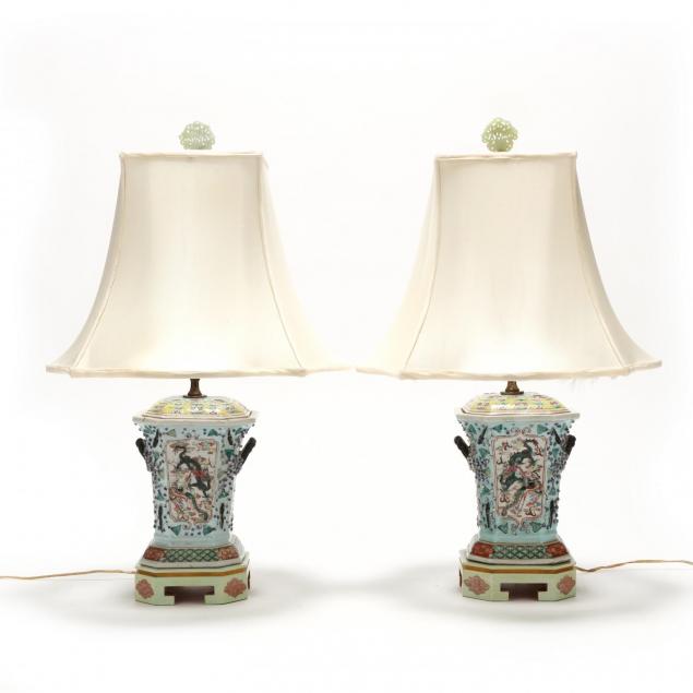 pair-of-chinese-export-bough-pot-lamps