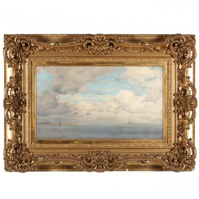 mauritz-frederik-hendrick-de-haas-ny-holland-1832-1895-seascape-with-sailboat