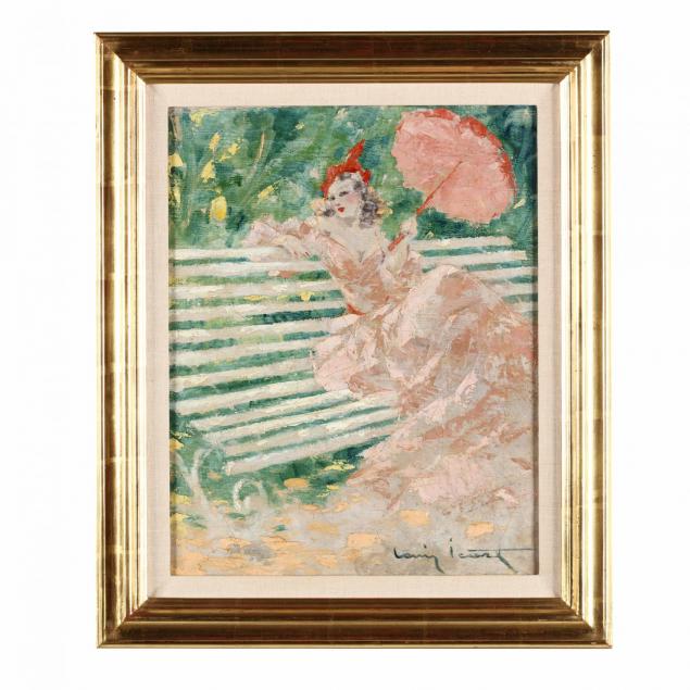 louis-icart-french-1888-1950-woman-with-parasol