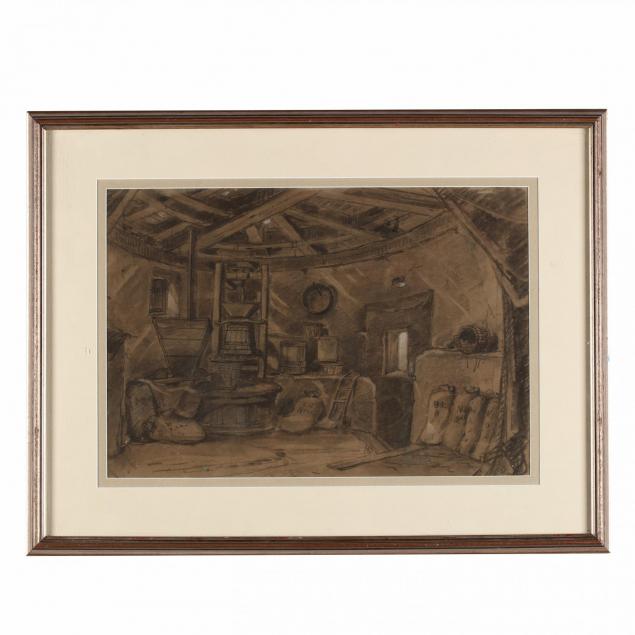 n-c-wyeth-pa-1882-1945-the-old-mill-interior