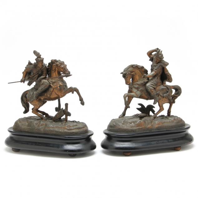pair-of-jousting-statues