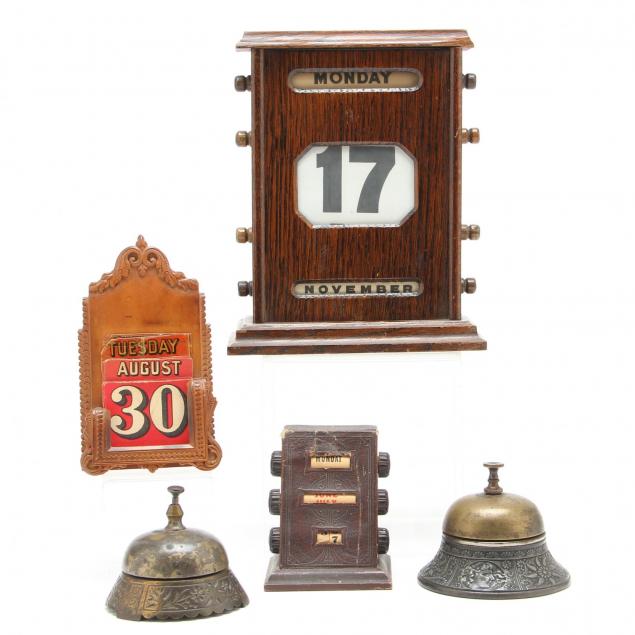 vintage-desk-calendars-and-bells